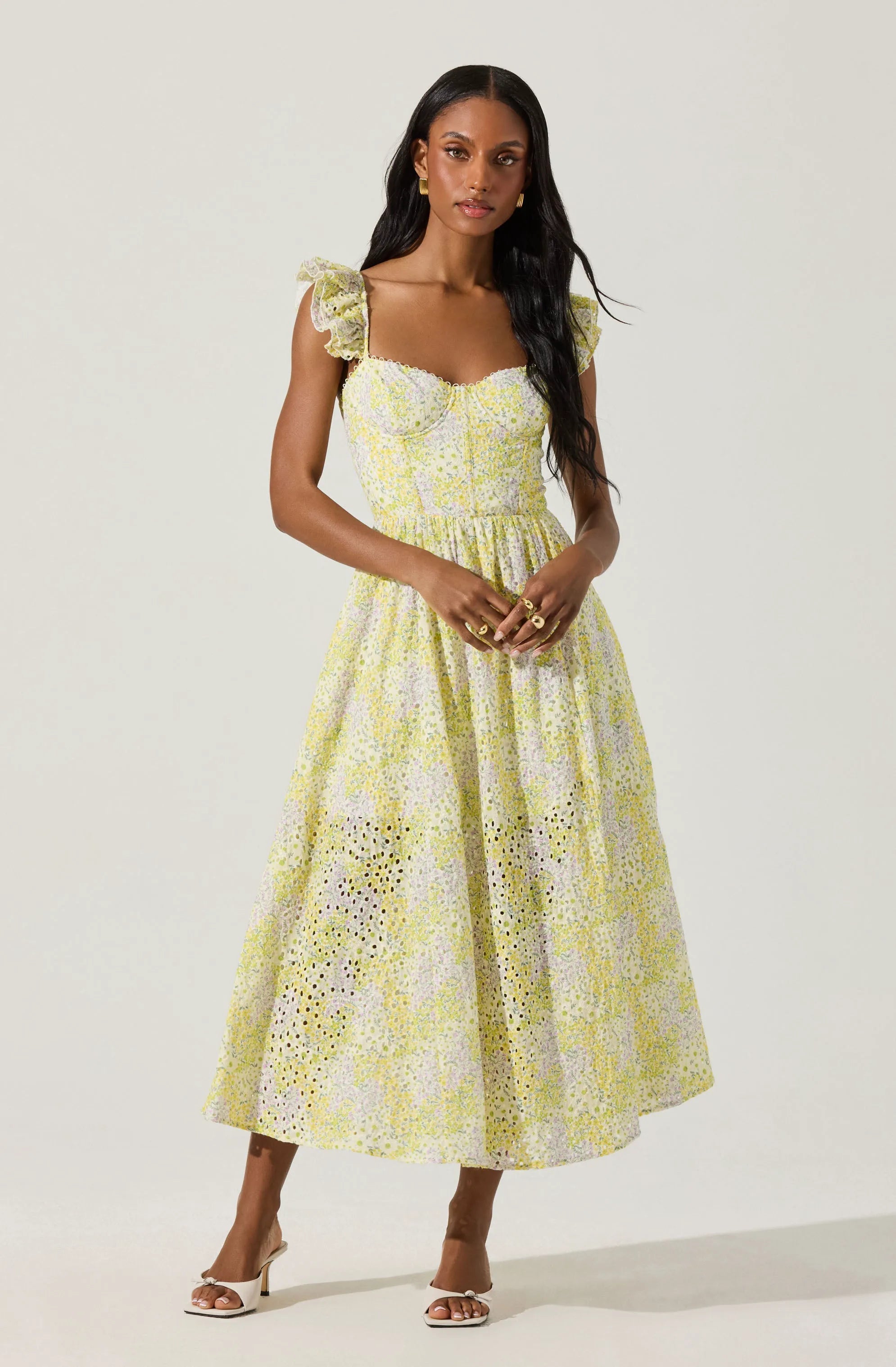 Lemon ditsy floral