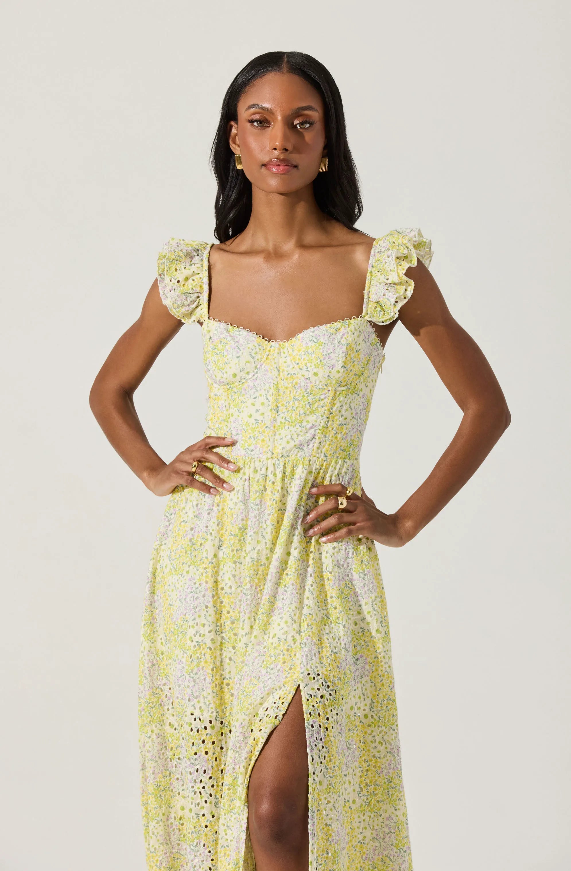 Lemon ditsy floral