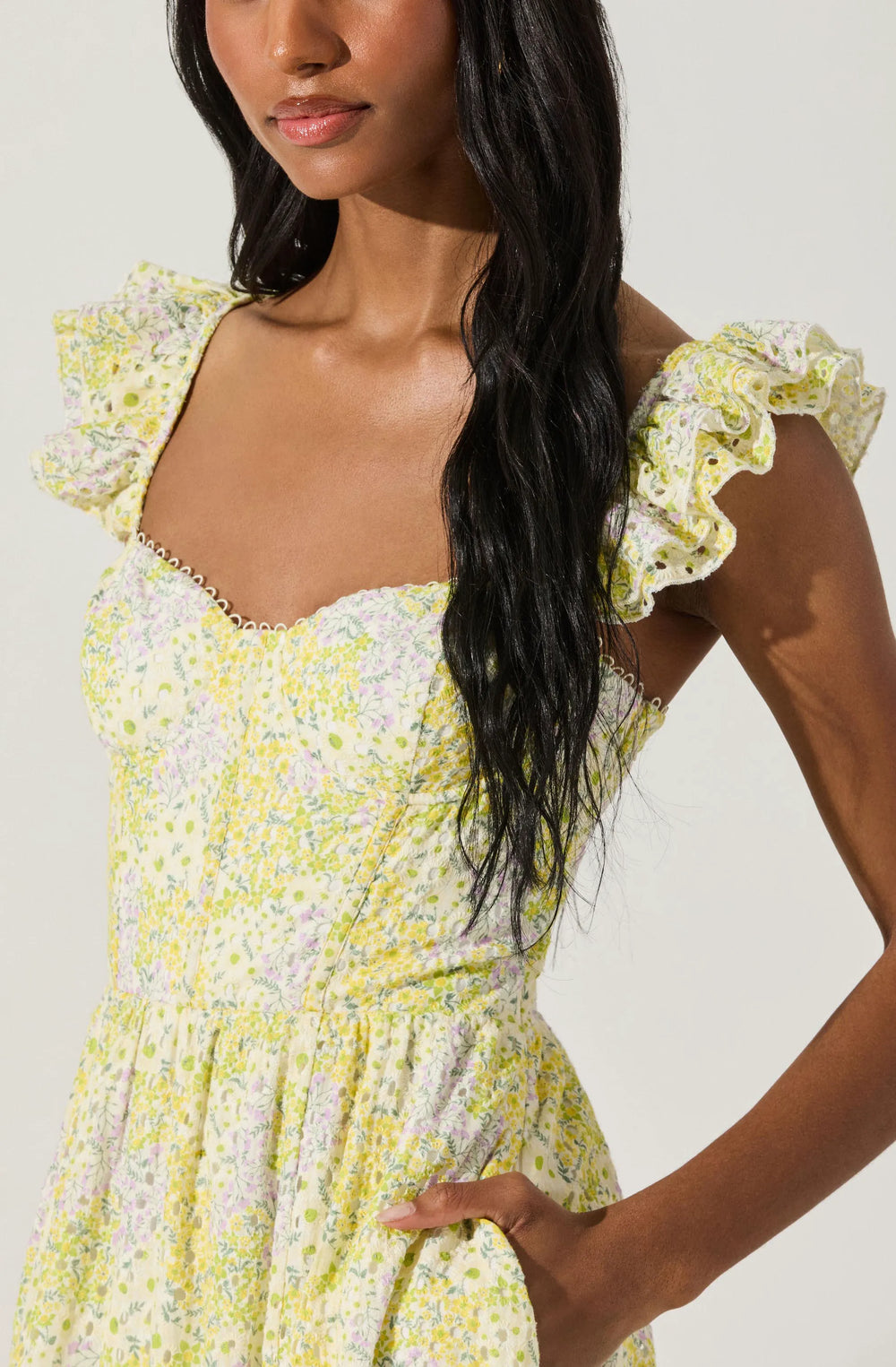 Lemon ditsy floral