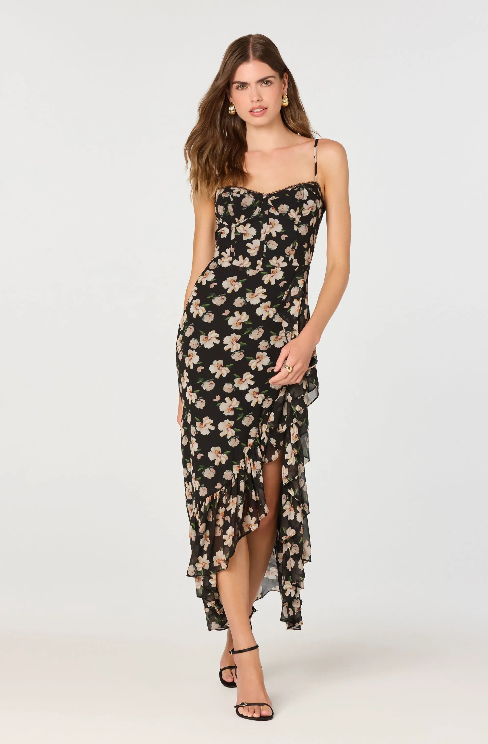 Black pink floral
