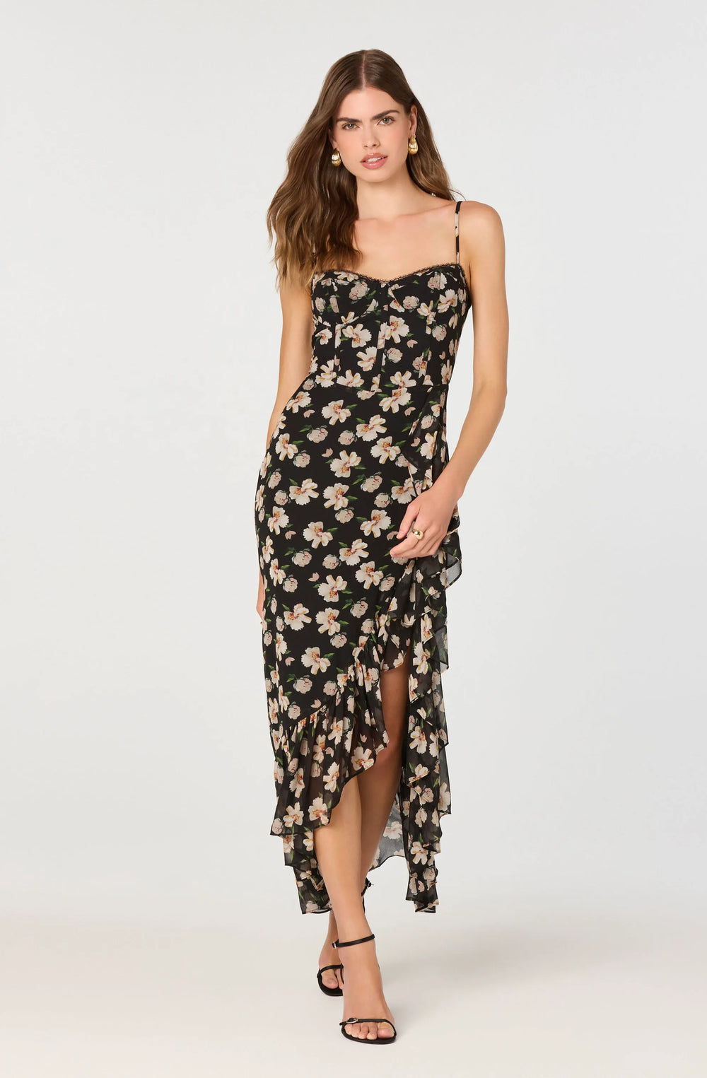 Black pink floral