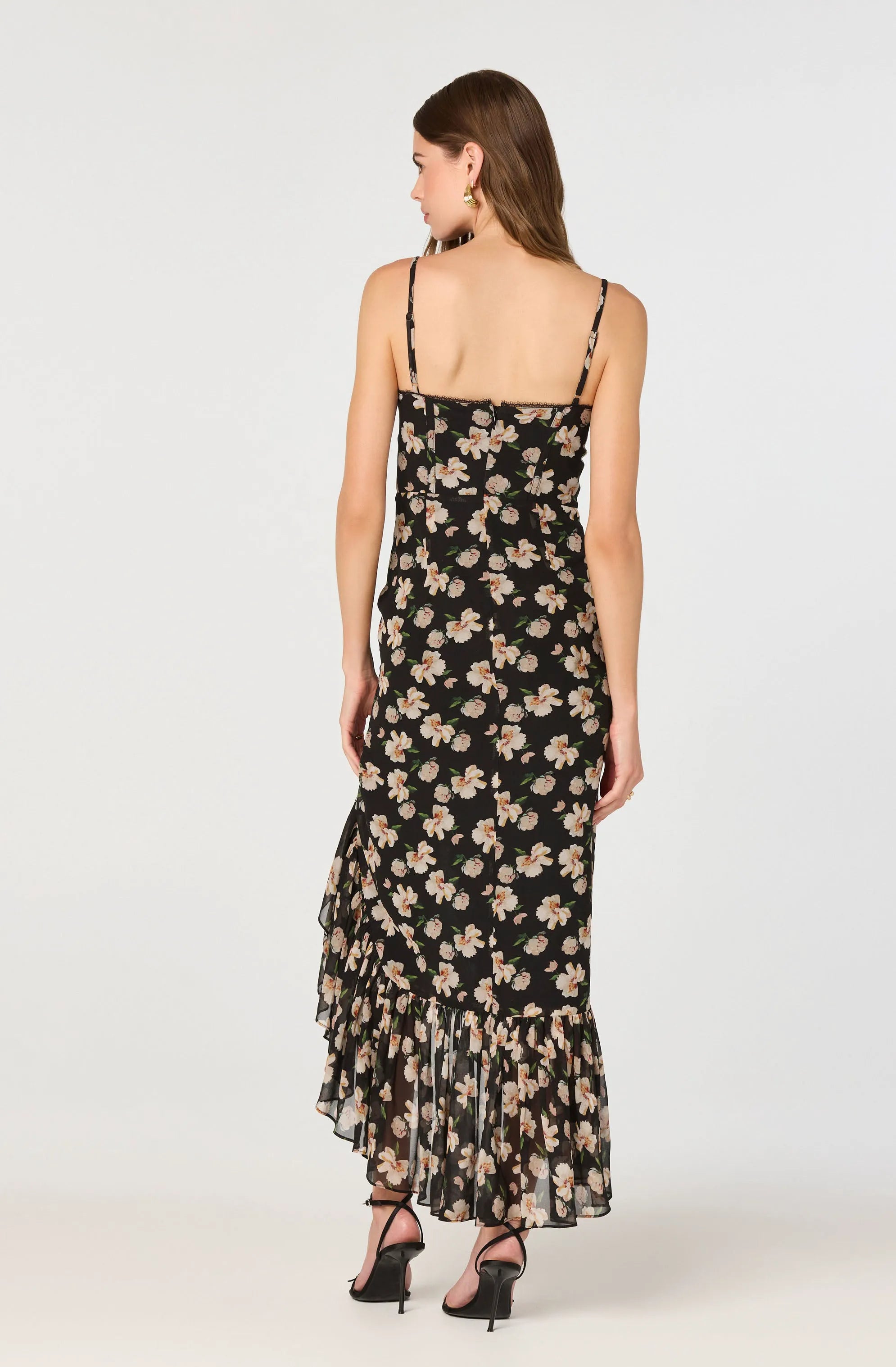Black pink floral