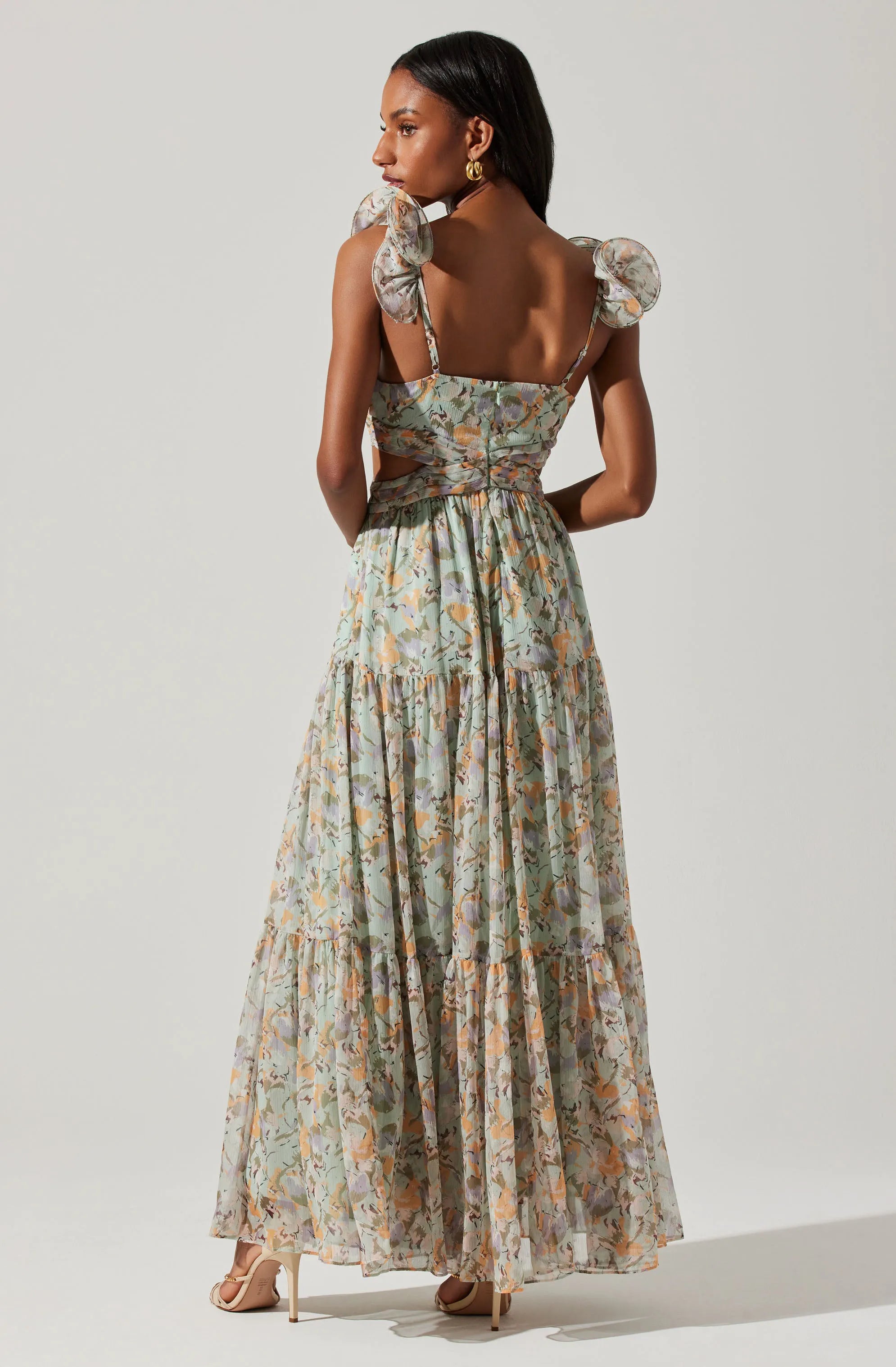 Mint purple floral