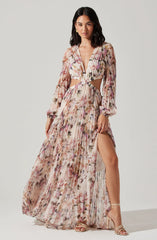 Cream pink floral