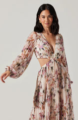 Cream pink floral