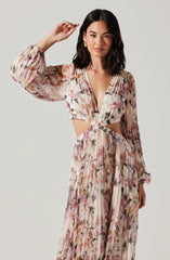 Cream pink floral