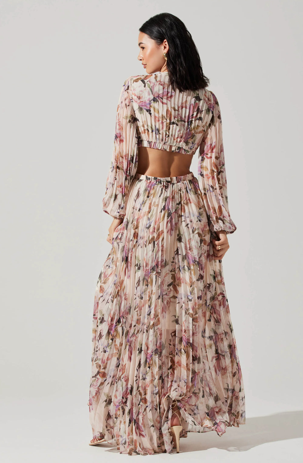 Cream pink floral