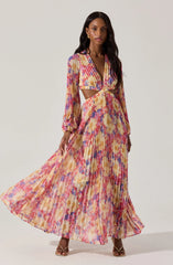 Yellow pink floral