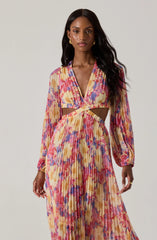 Yellow pink floral