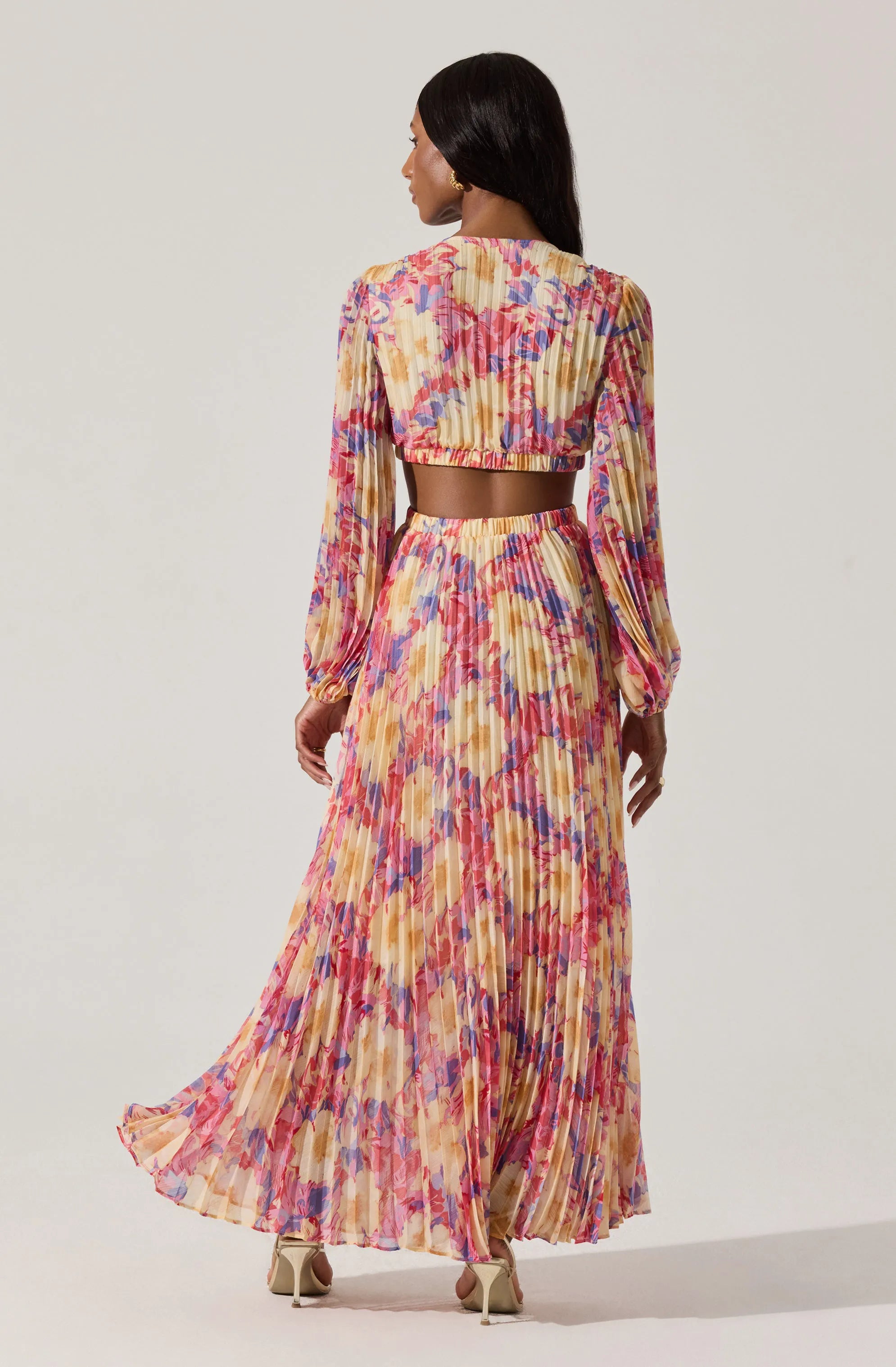 Yellow pink floral