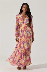 Yellow pink floral