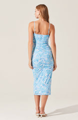 Blue multi floral