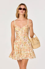 Yellow pink floral