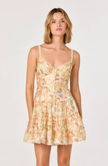 Yellow pink floral