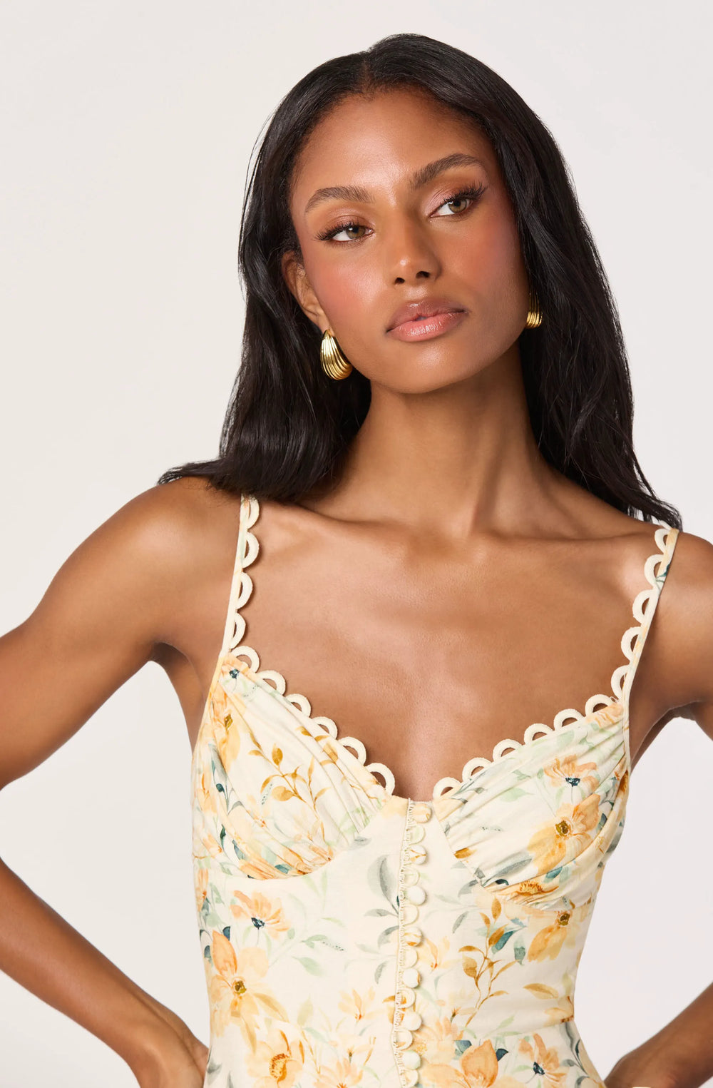 Yellow cream floral