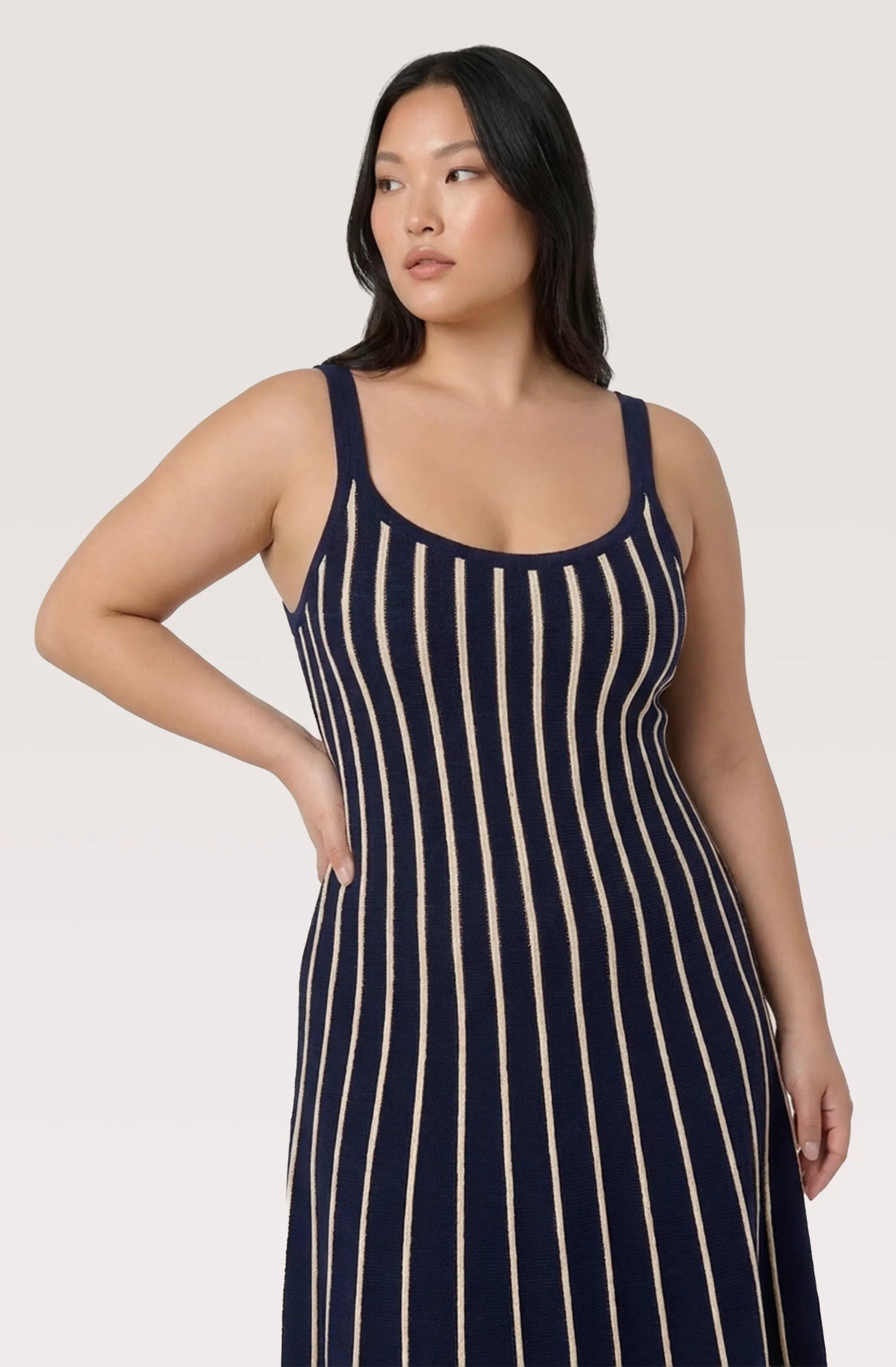 Plus Size - Navy stripe