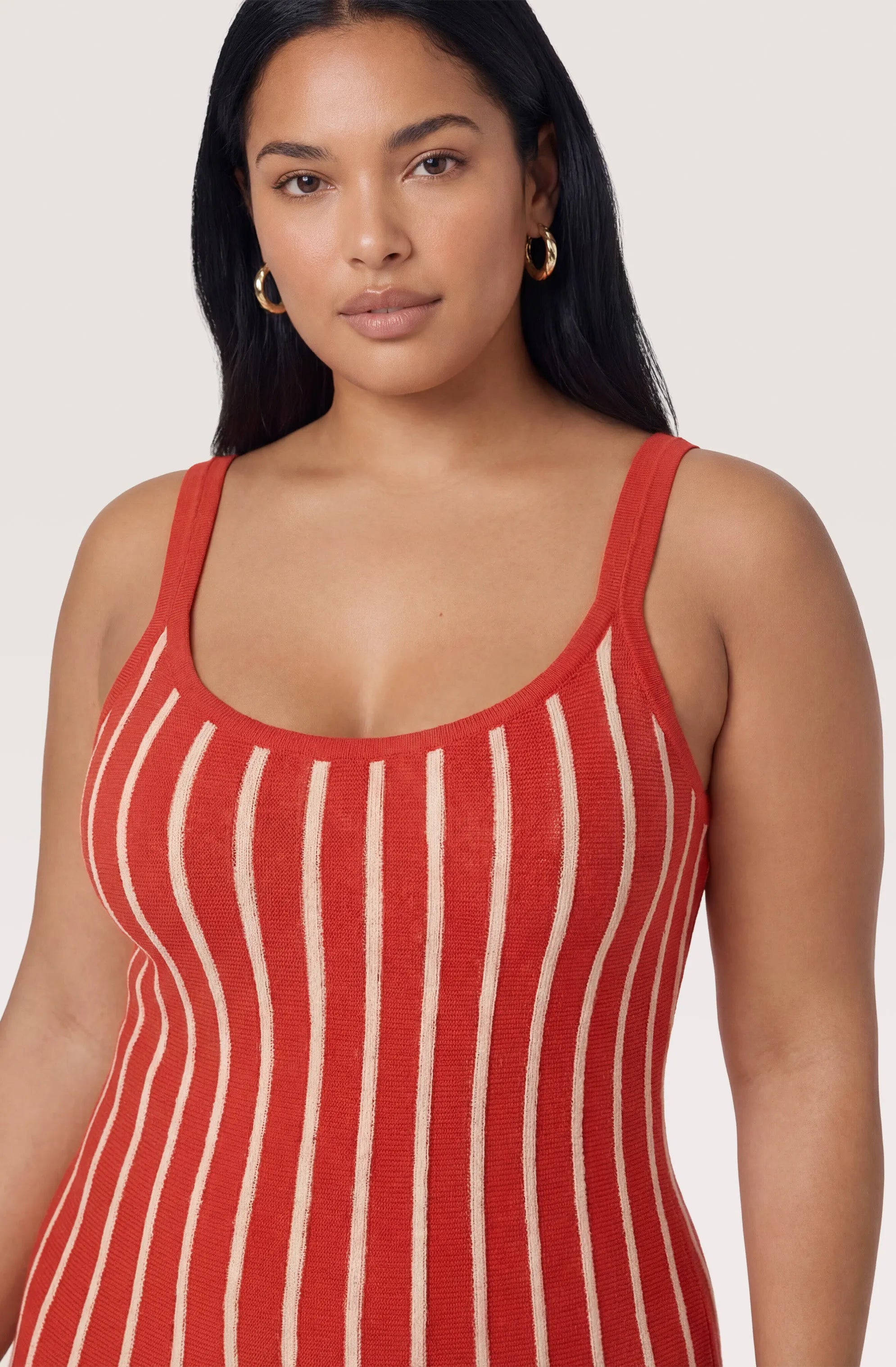Plus Size - Red stripe