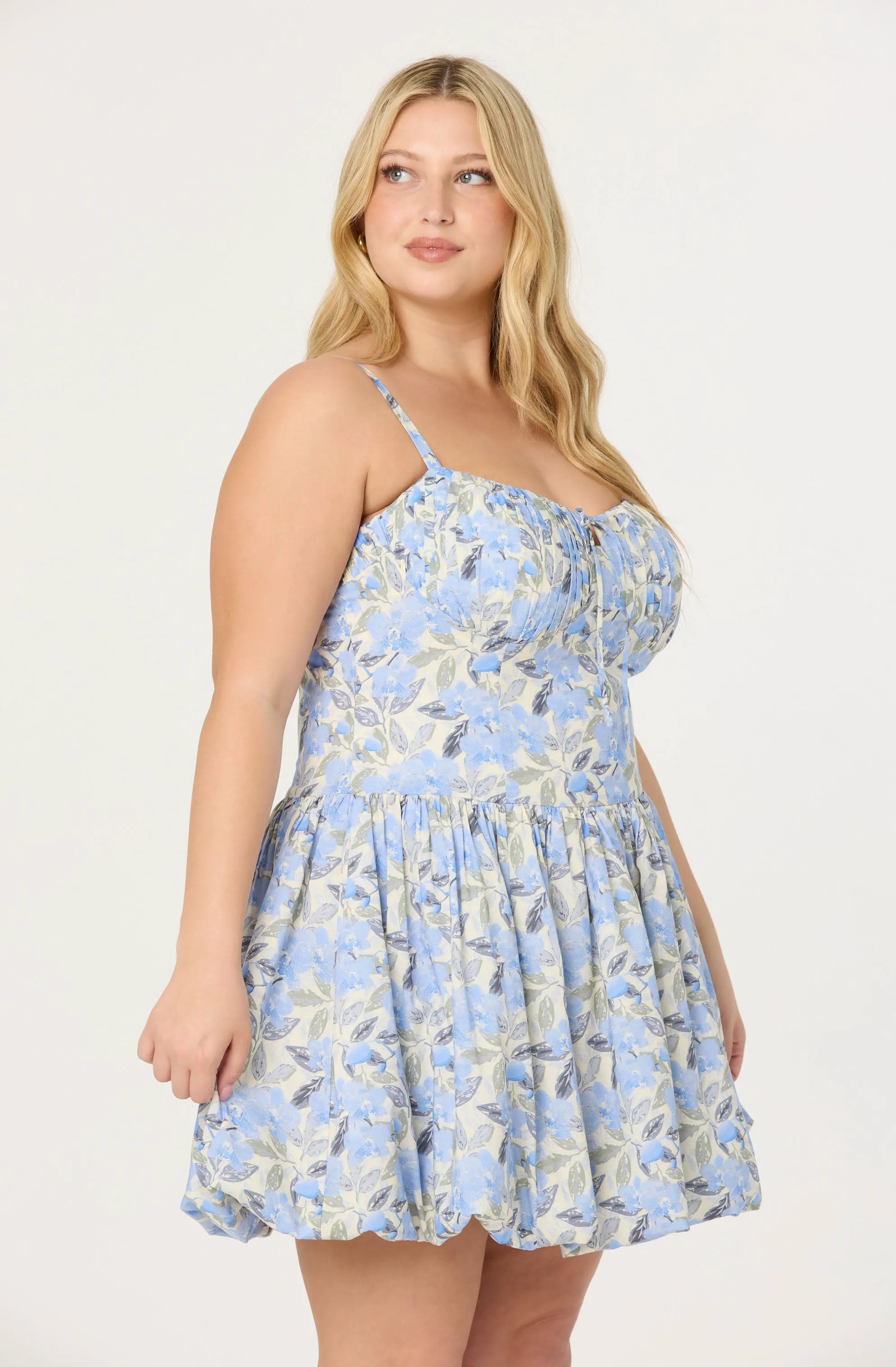 Plus Size - Blue floral