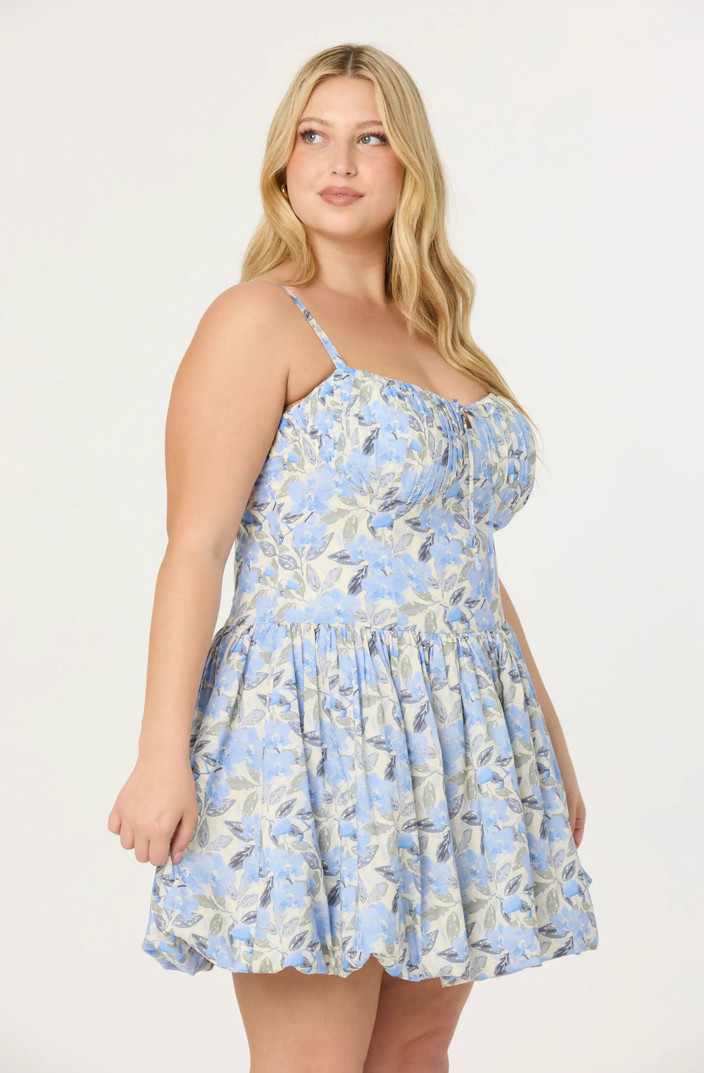 Plus Size - Blue floral