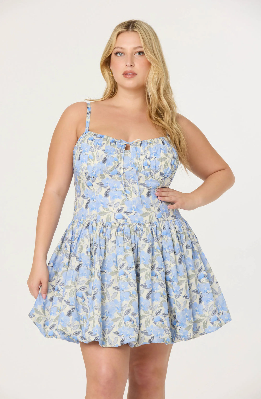 Plus Size - Blue floral