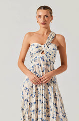 White blue floral