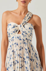 White blue floral