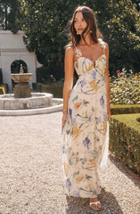 Blue multi floral