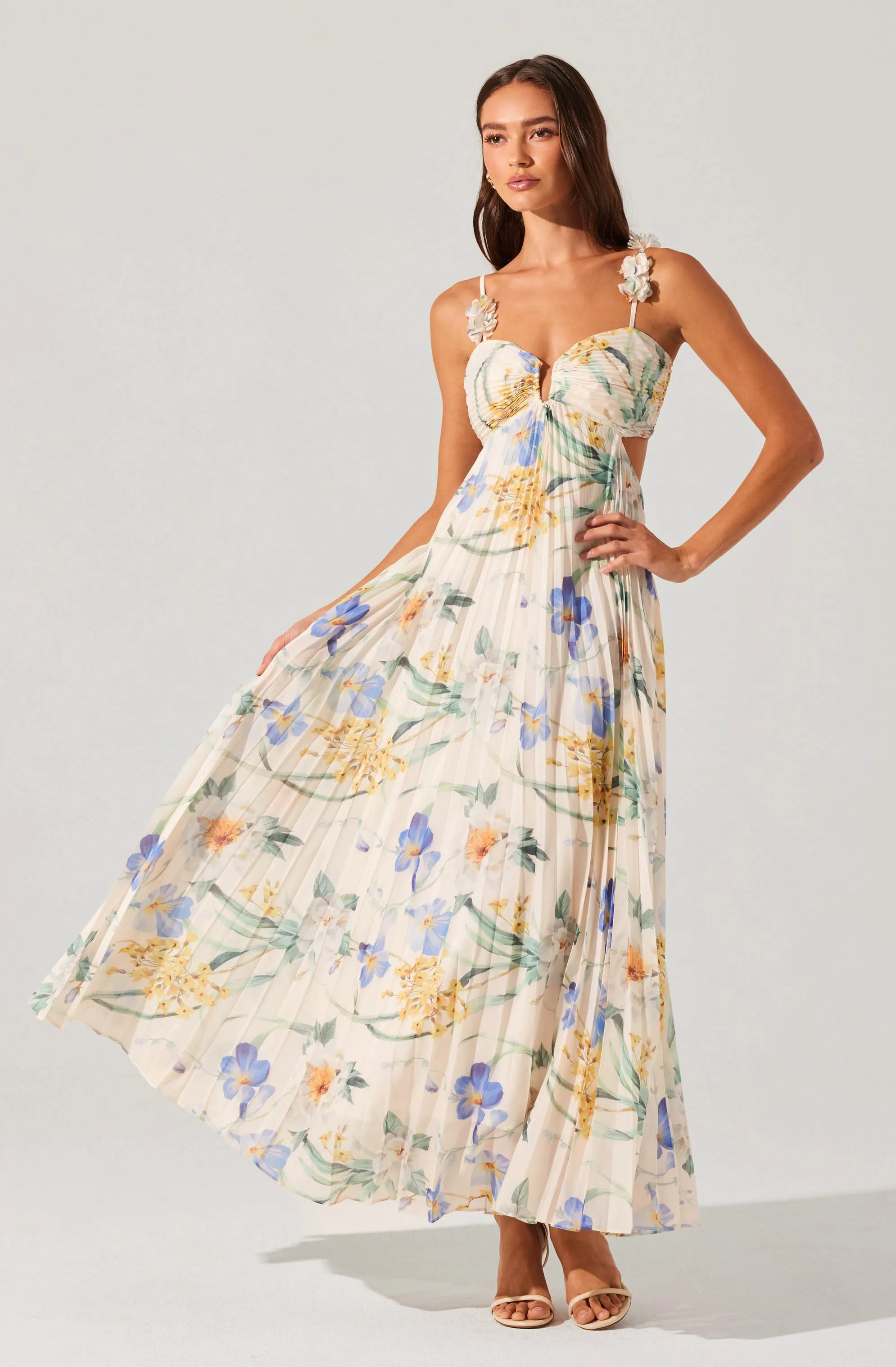 Blue multi floral