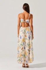 Blue multi floral