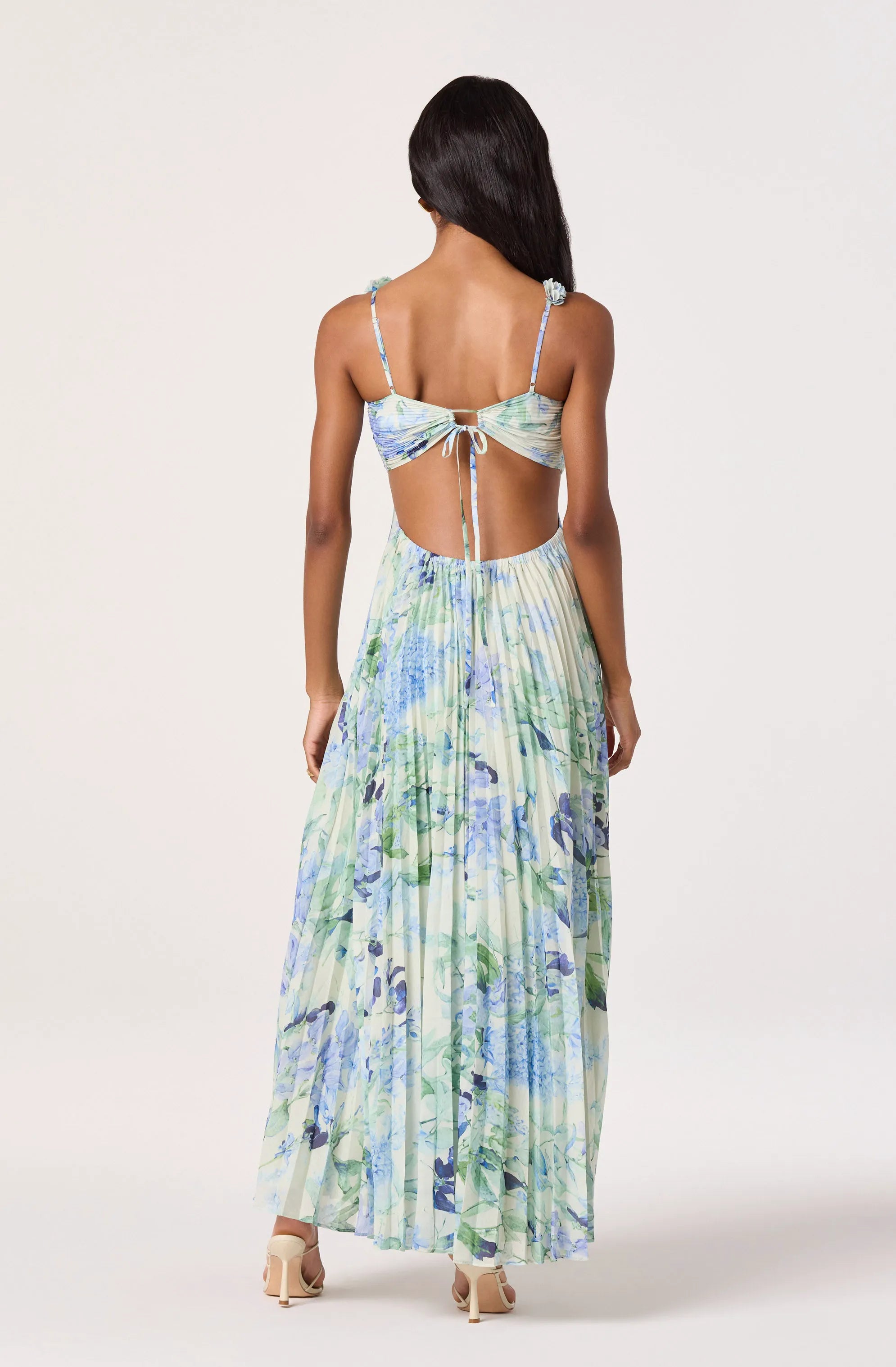 Green blue floral