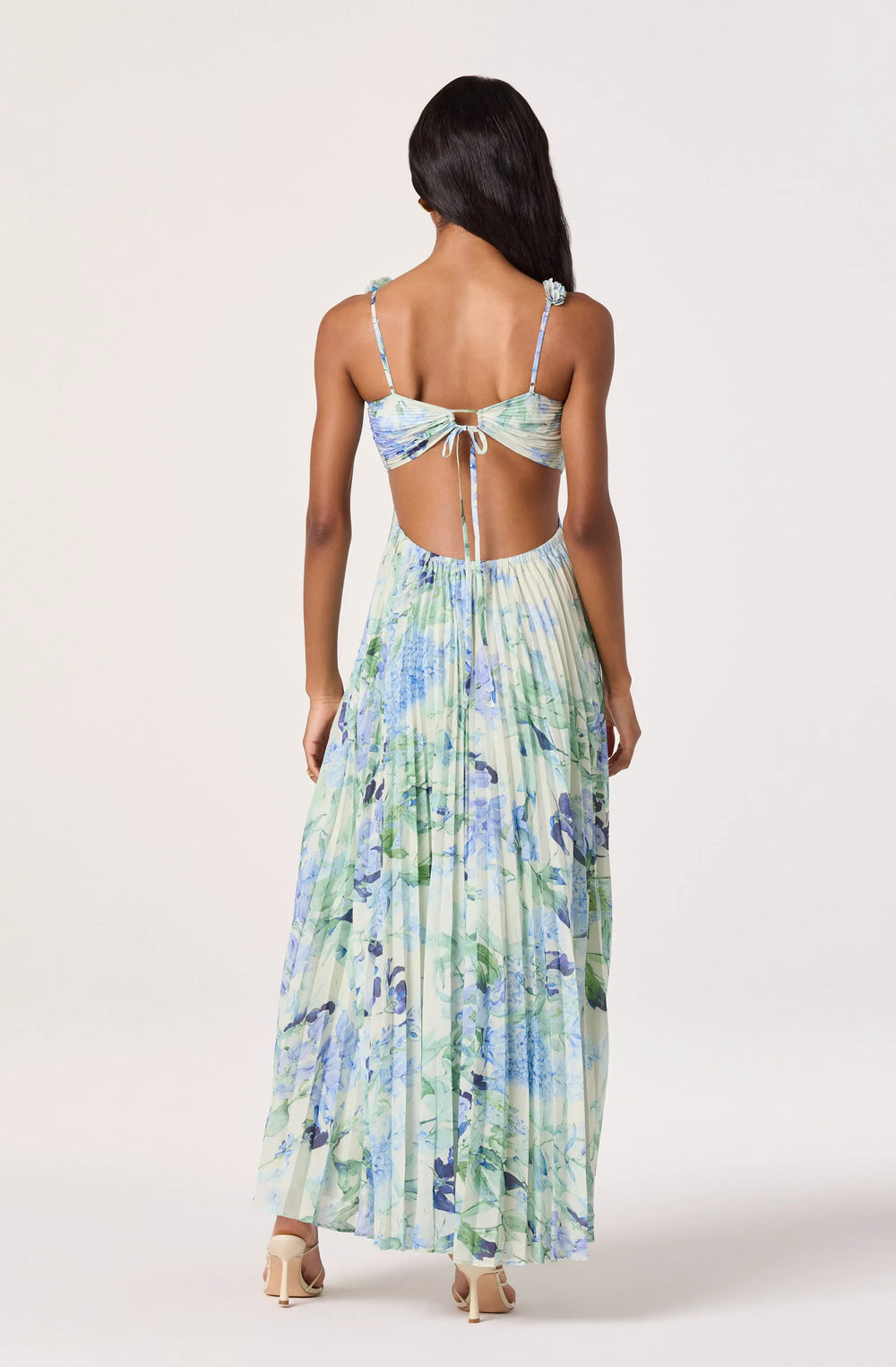 Green blue floral