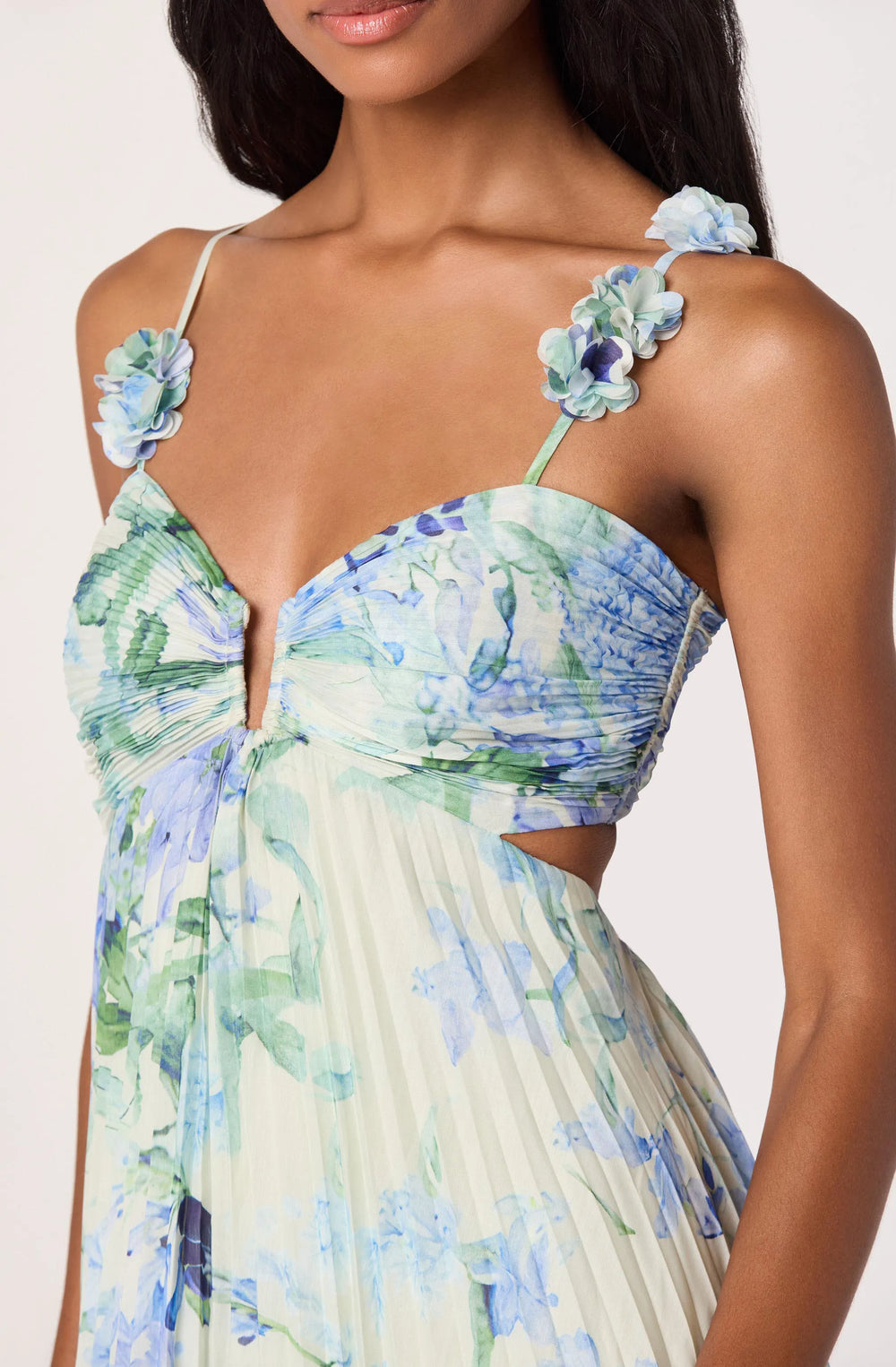 Green blue floral