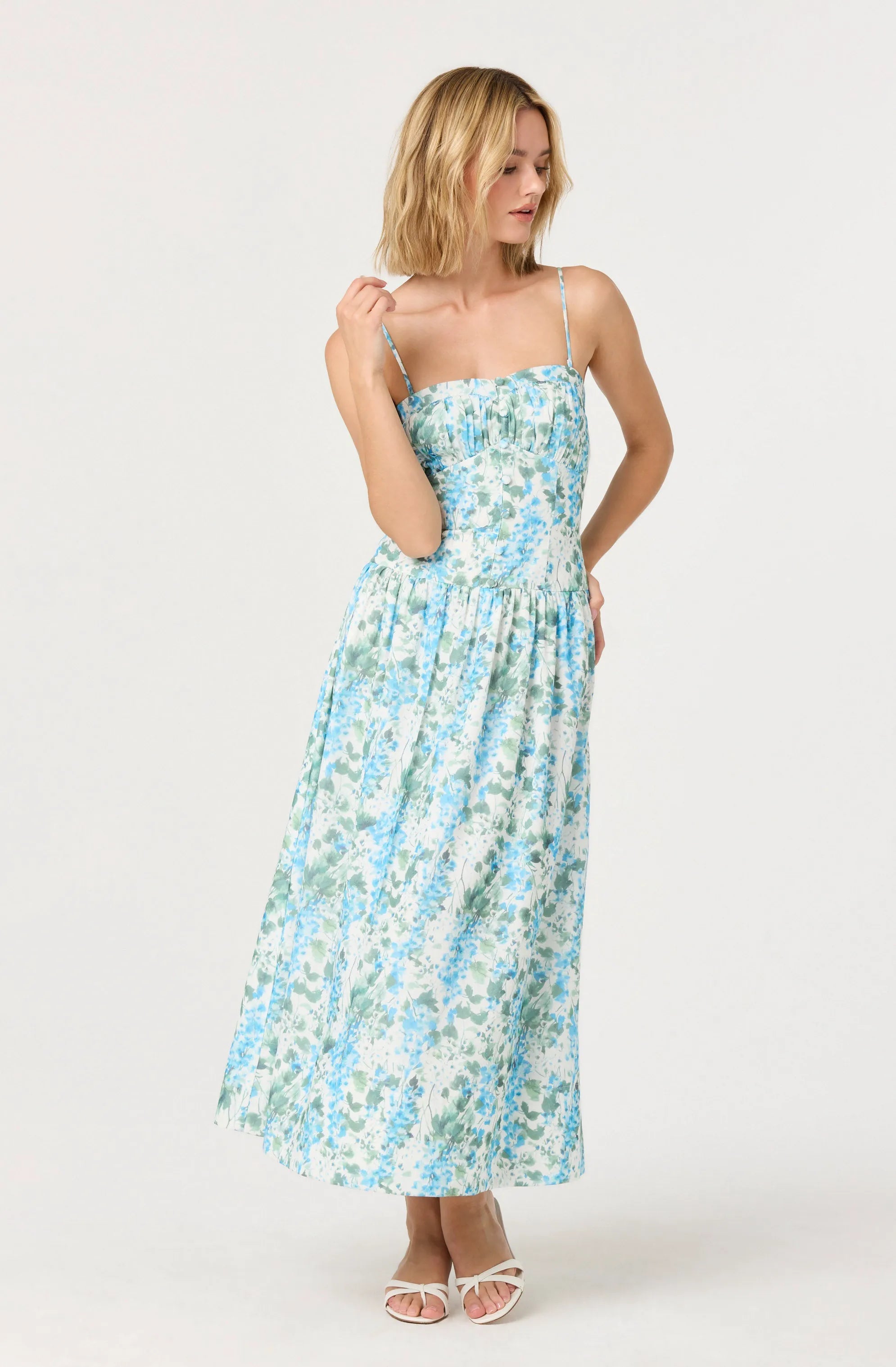 Blue green floral
