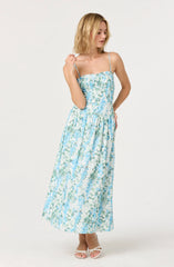 Blue green floral
