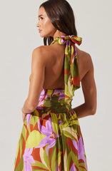 Green rust floral