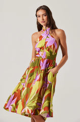 Green rust floral