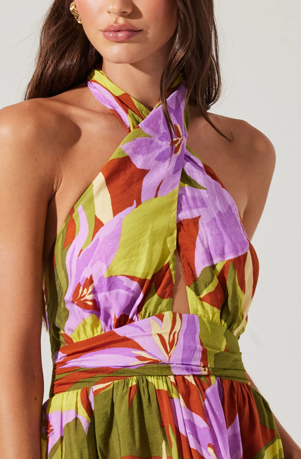 Green rust floral