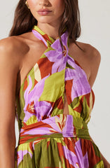 Green rust floral