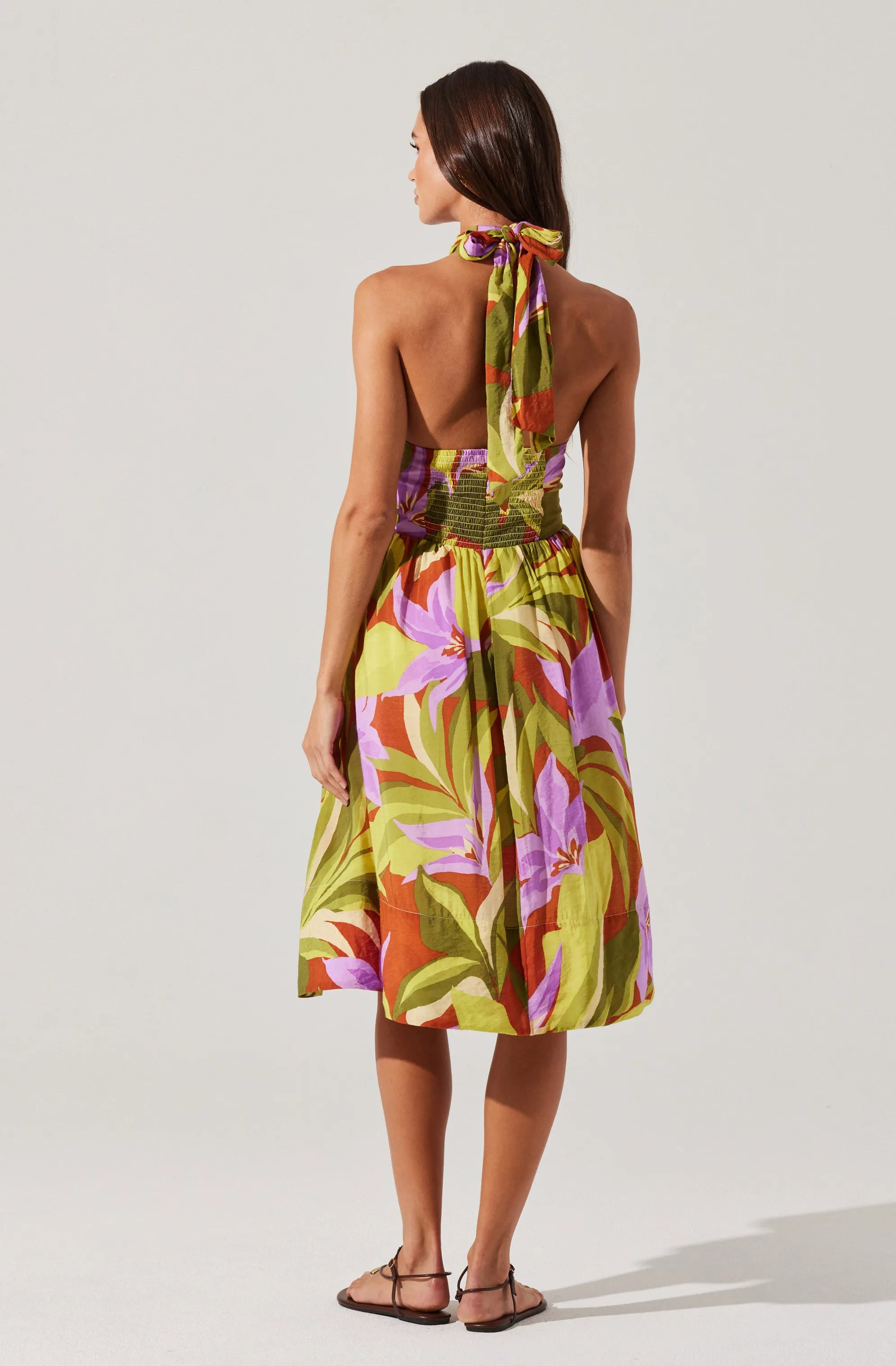Green rust floral
