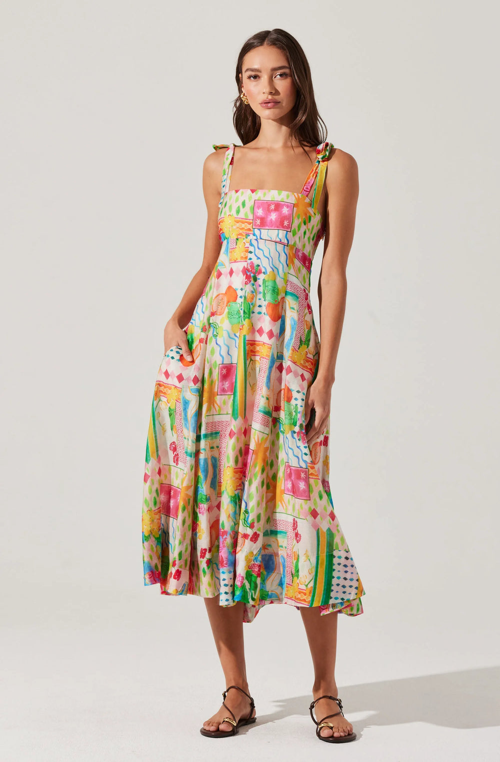 Pink yellow multi