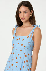 Blue rust polkadot