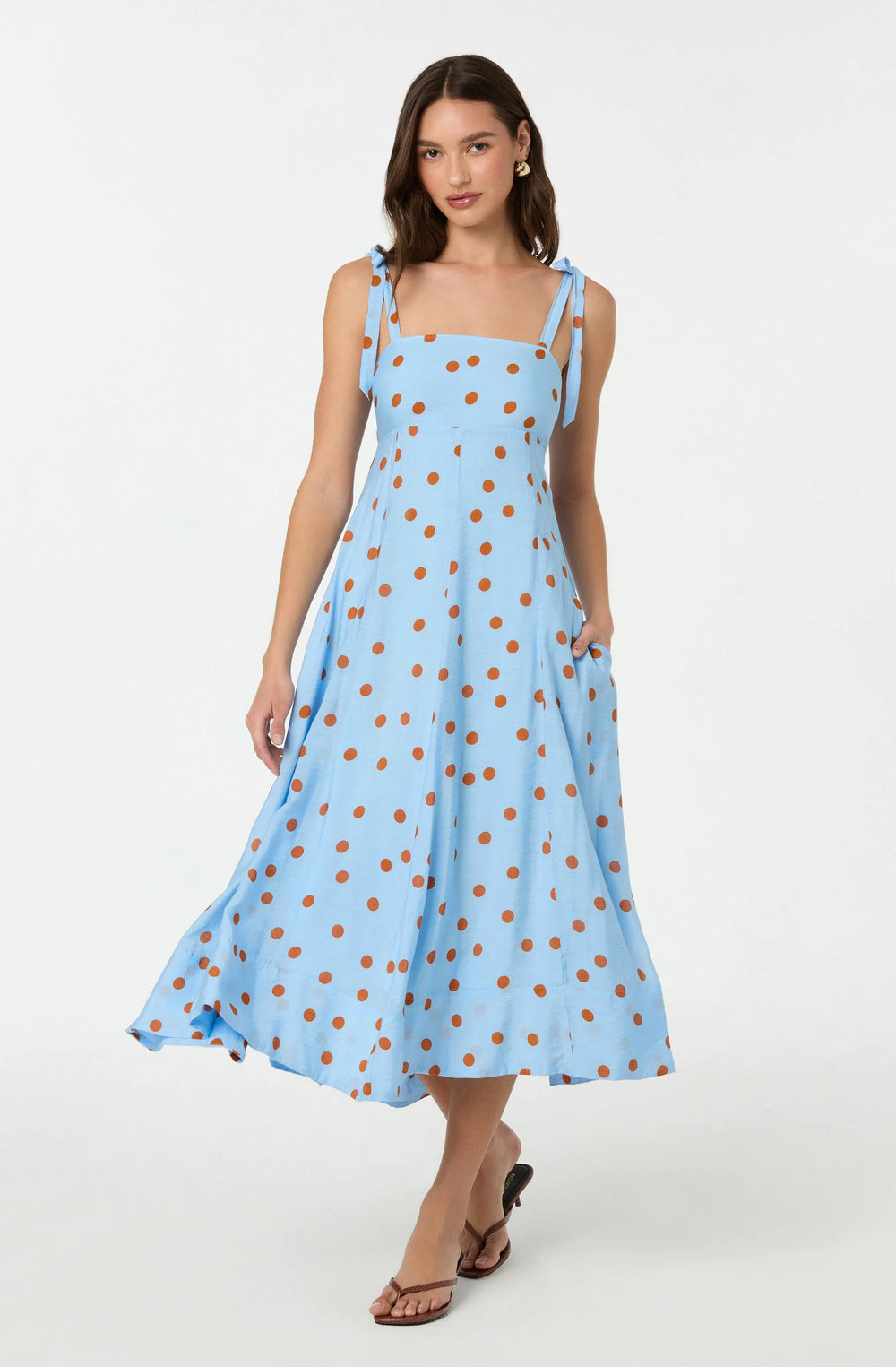 Blue rust polkadot