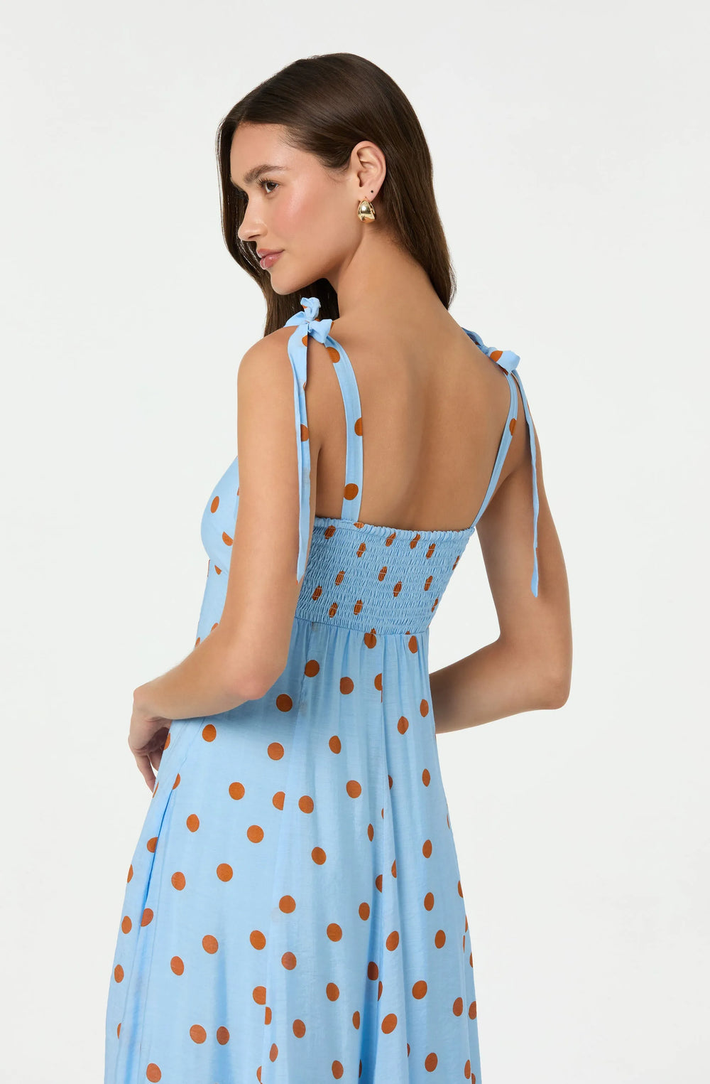 Blue rust polkadot
