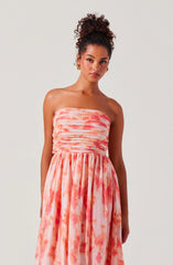 Coral tie dye