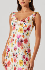 Cream multi floral