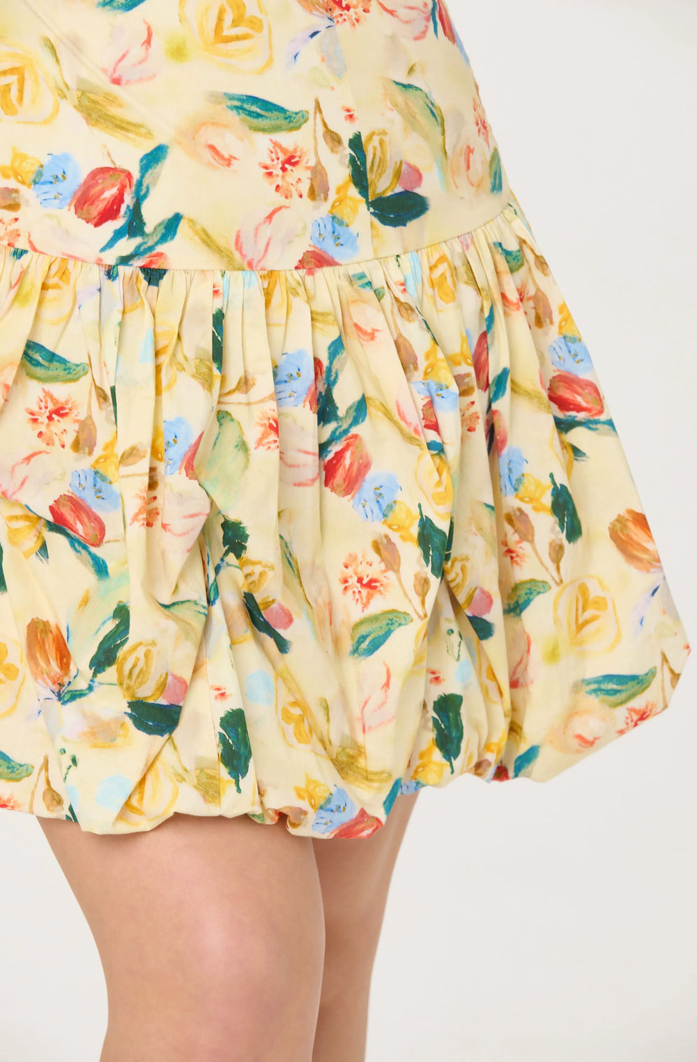 Plus Size - Yellow green floral