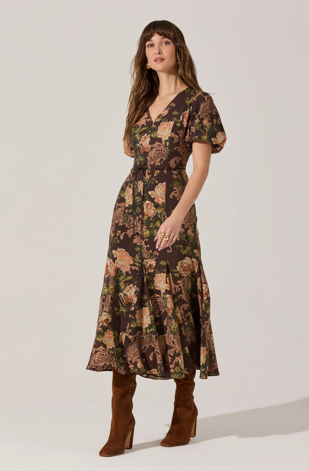 Brown floral
