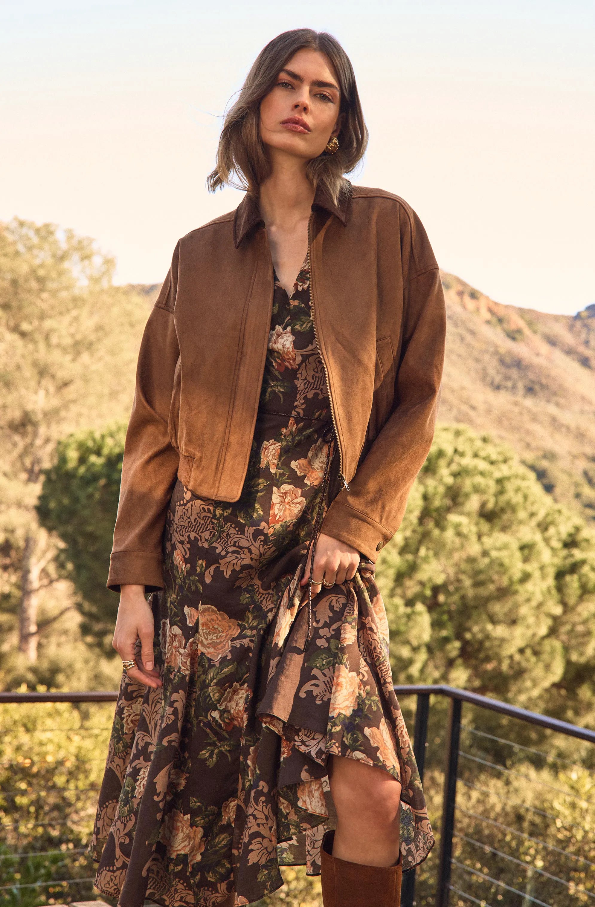Brown floral