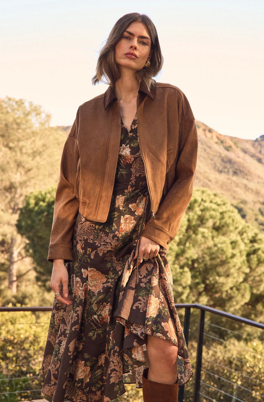 Brown floral