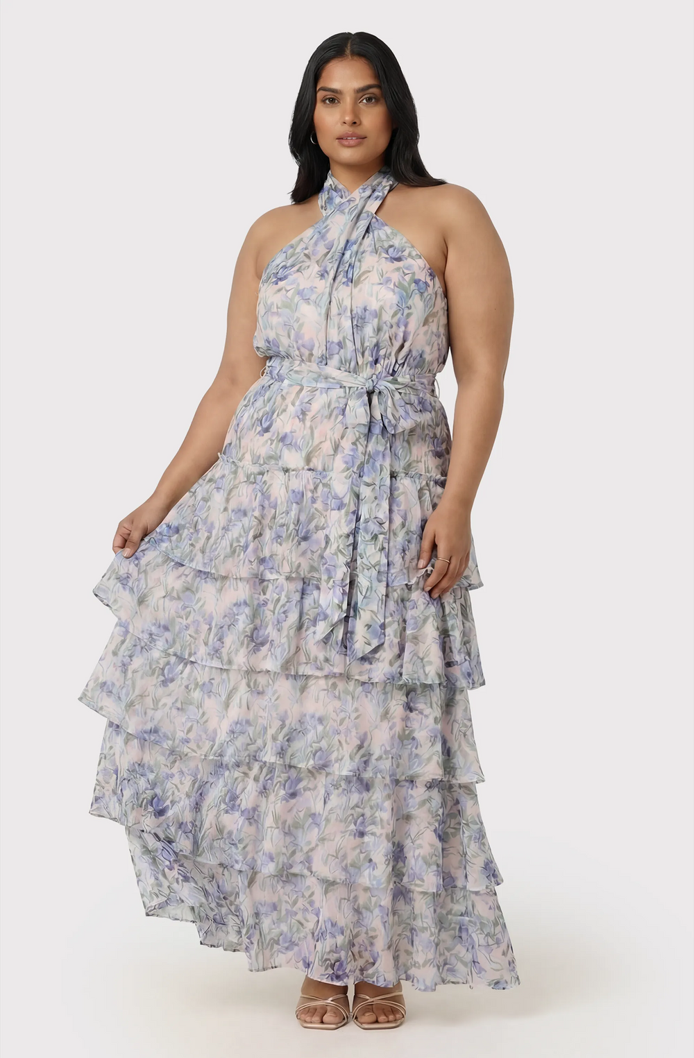 Plus Size - Blue floral